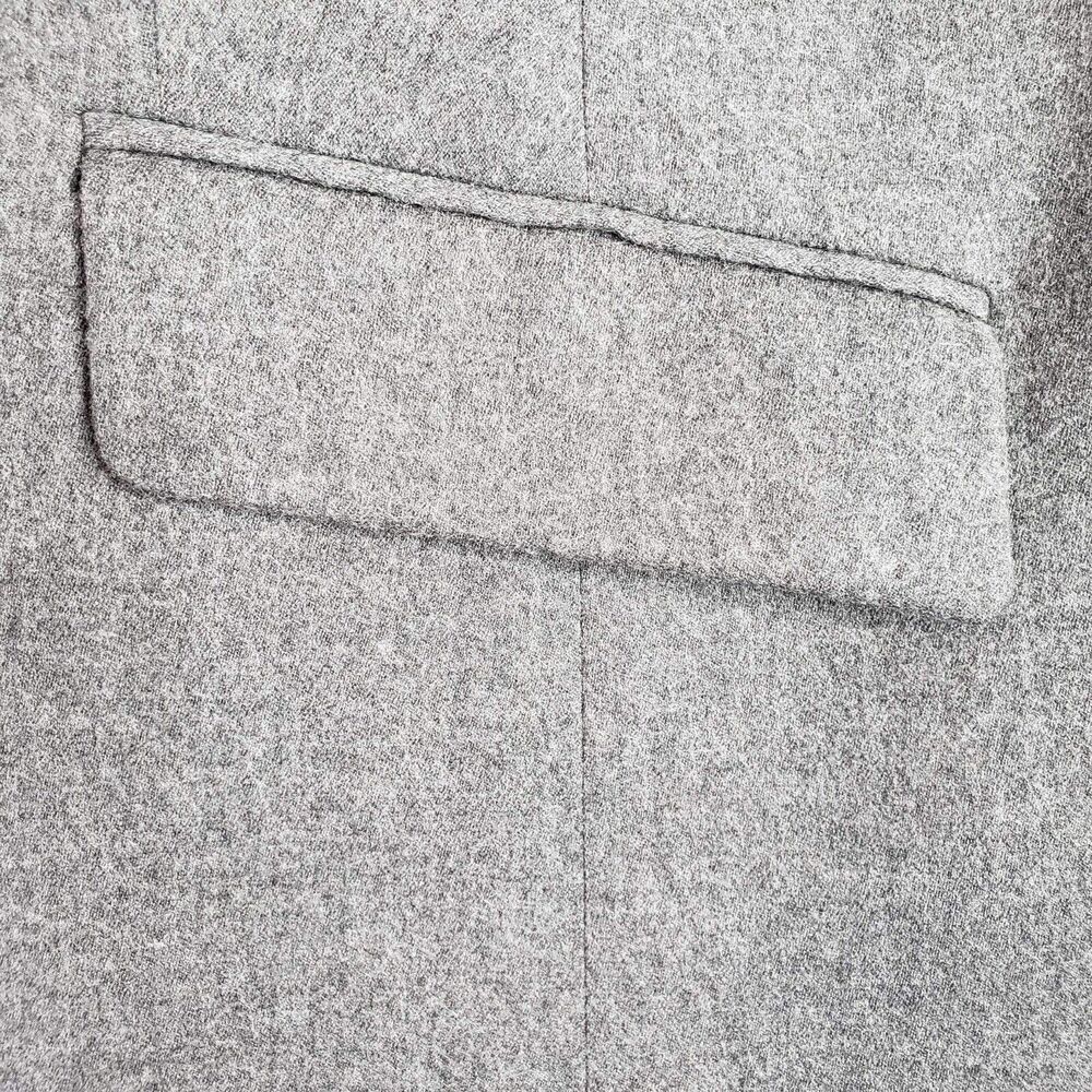Talbots Blazer Jacket Womens Size 14 Gray One Button Wool Stretch Pockets - Picture 6 of 9